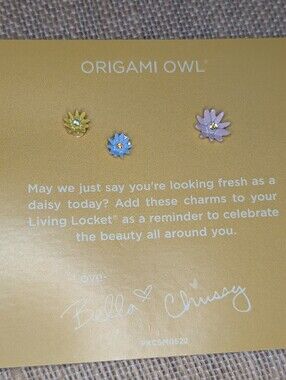 Origami Owl Collector's Club Charms-Flower Charms